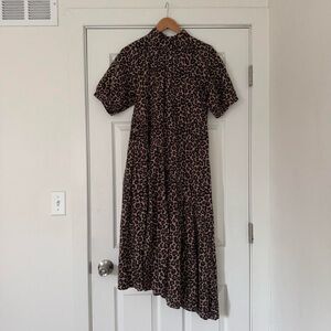 Maria Stanley Georgia Dress - Leopard Print Midi Dress